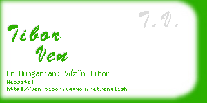tibor ven business card